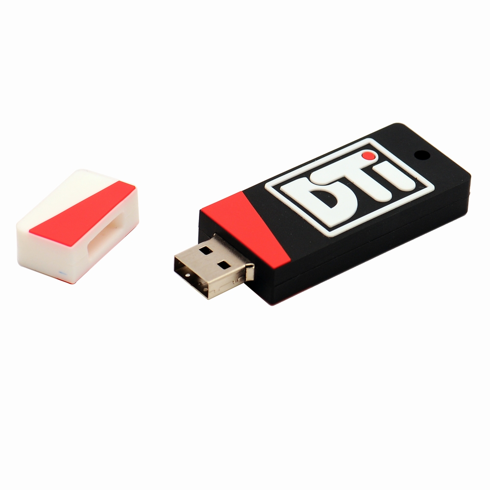 Flat rectangular PVC USB drive
